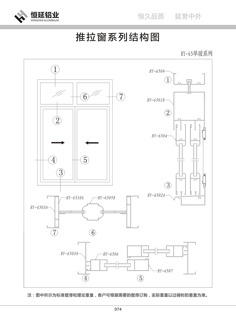 65推拉窗系列