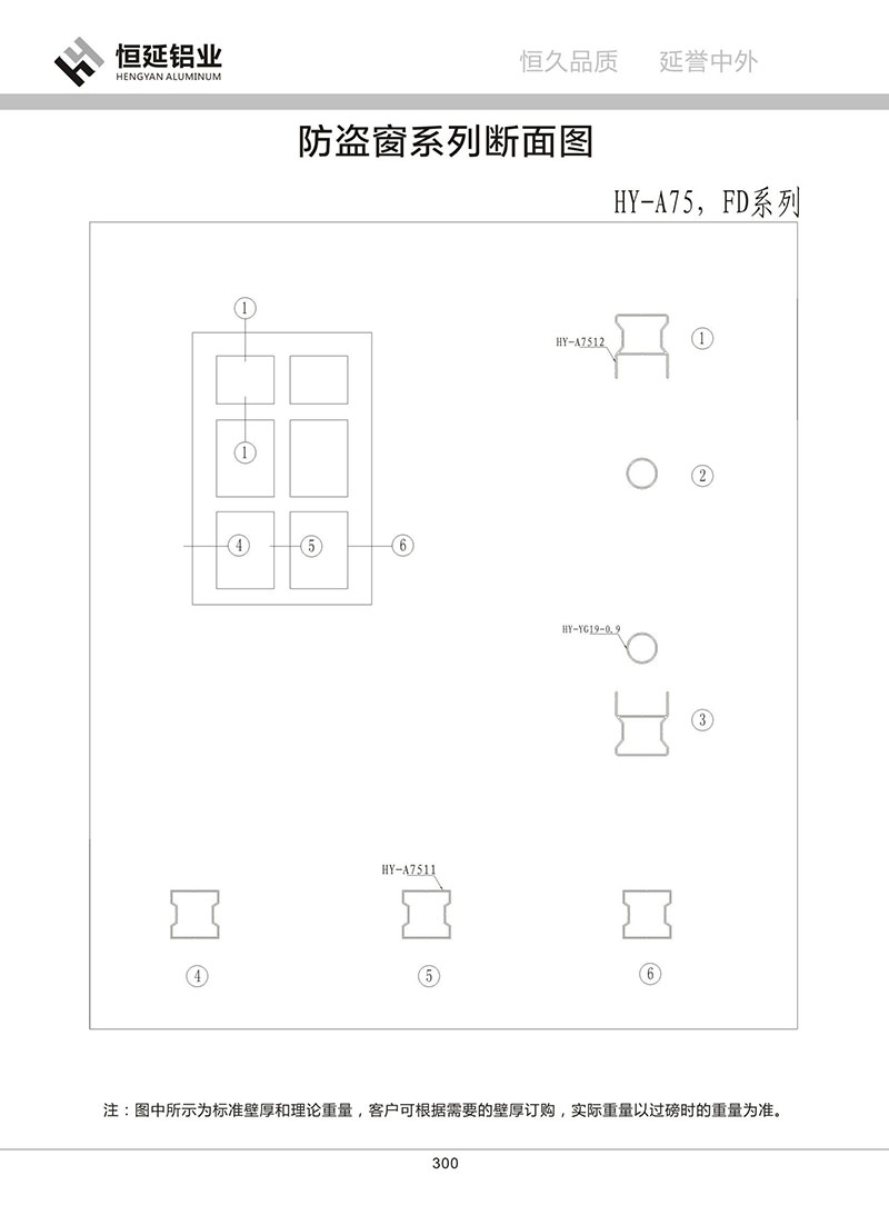HY-A75防盗窗系列